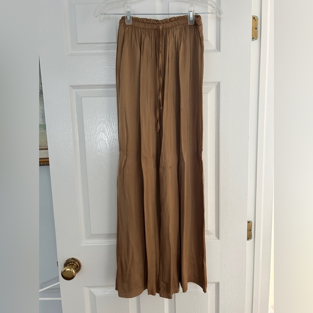 Brown Silk Pants